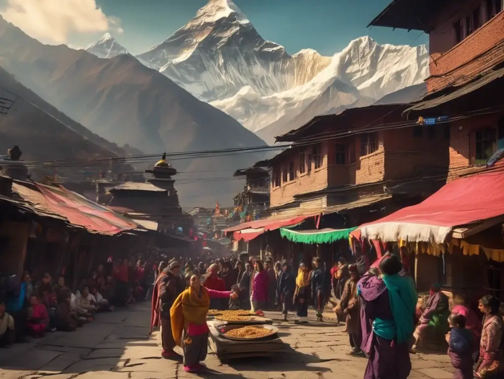a traditional village in Nepal